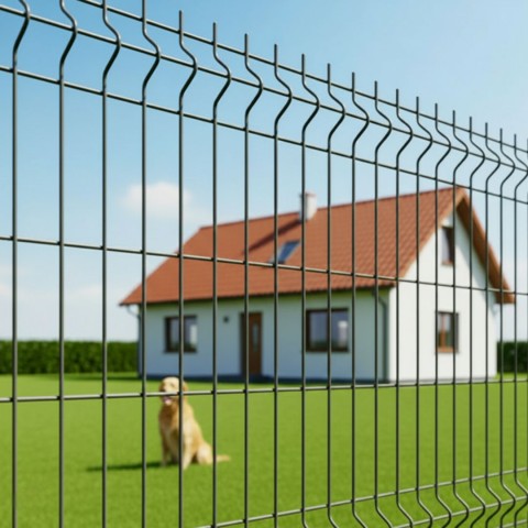 Plotový panel BRAVO 3D LIGHT poplastovaný 1230 mm v barvě antracitové šedé RAL 7016