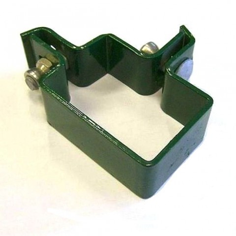 Objímka rohová pro sloupek bez děr 40×60 mm poplastovaná v barvě zelené
