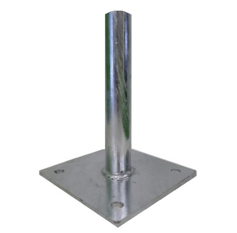 Pozinkovaná kotevní patka na plotový sloupek Ø 38 mm do betonu