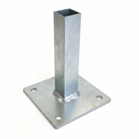 Pozinkovaná kotevní patka na plotový sloupek Ø 60 mm do betonu