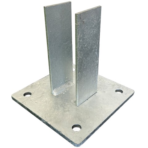 Kotevní patka ZN na čtvercový sloupek 60×60 mm do betonu