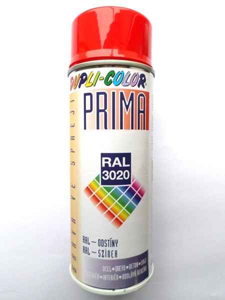 Univerzální korekční sprej PRIMA RAL 3020 - dopravní červená